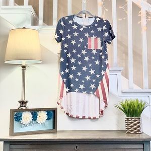 Just arrived! Vintage washed USA high low t-shirt!